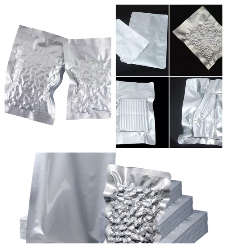 "Various textured vacuum packaging bags and pouches with embossed patterns - Plastvac industrial packaging"